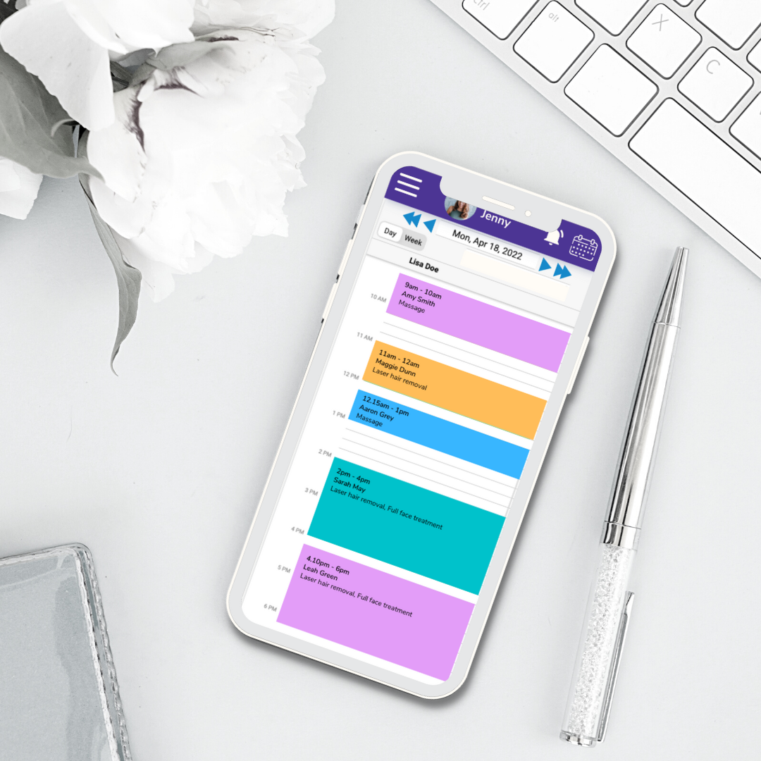 Appointa schedule on mobile